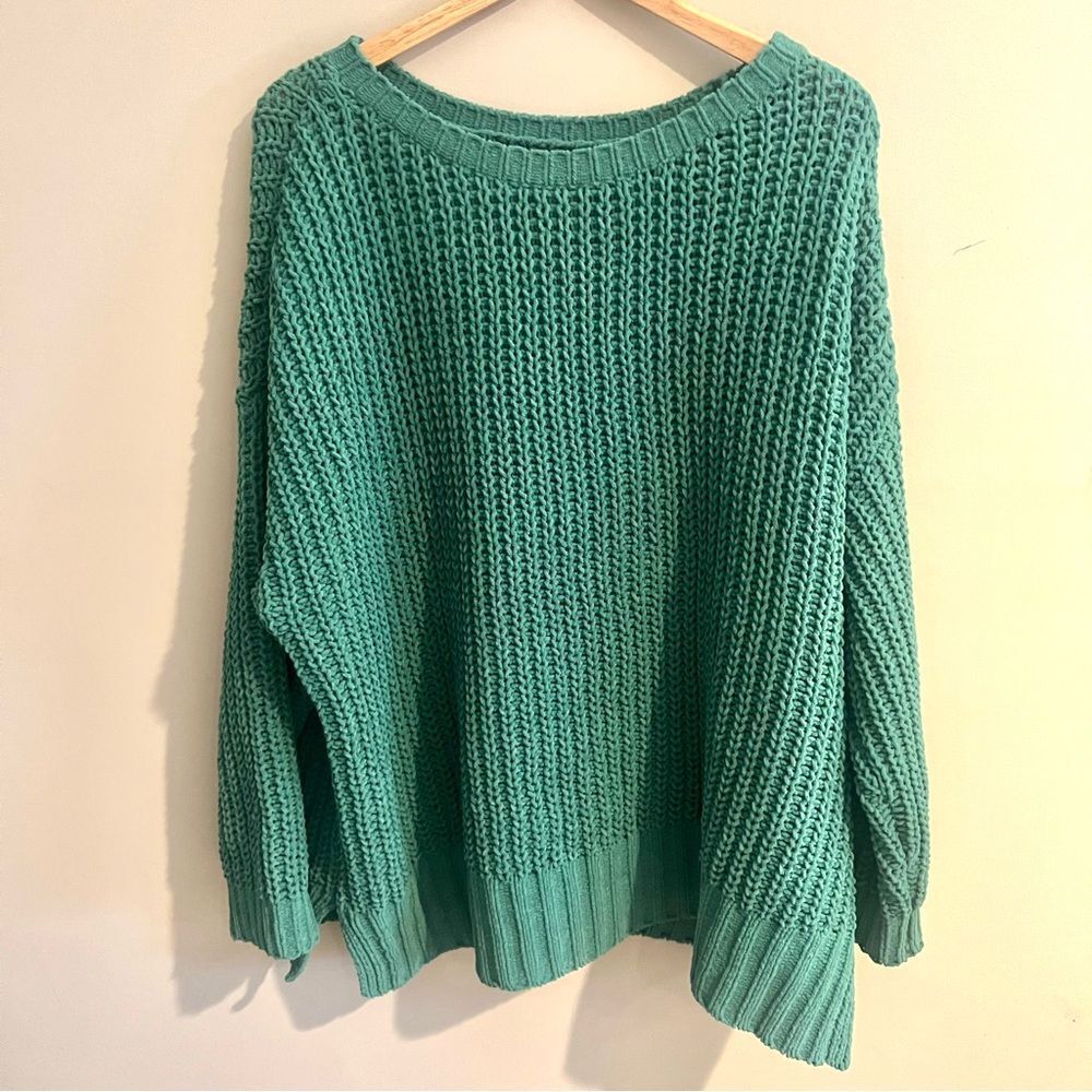American Eagle Outfitters green Knit oversized Sweater Sz Sm